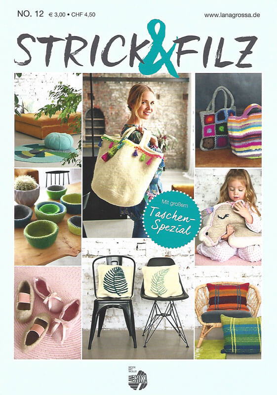 LANA GROSSA Strick Filz, 12 mit großem Taschen-Spezial